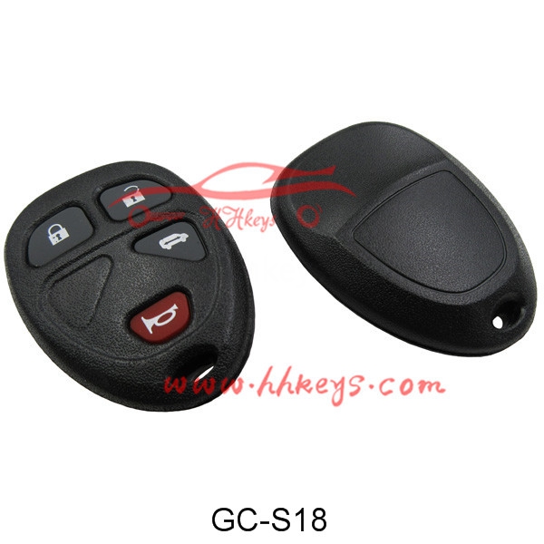 GM 3+1 Button Remote Key Fob Case No Logo