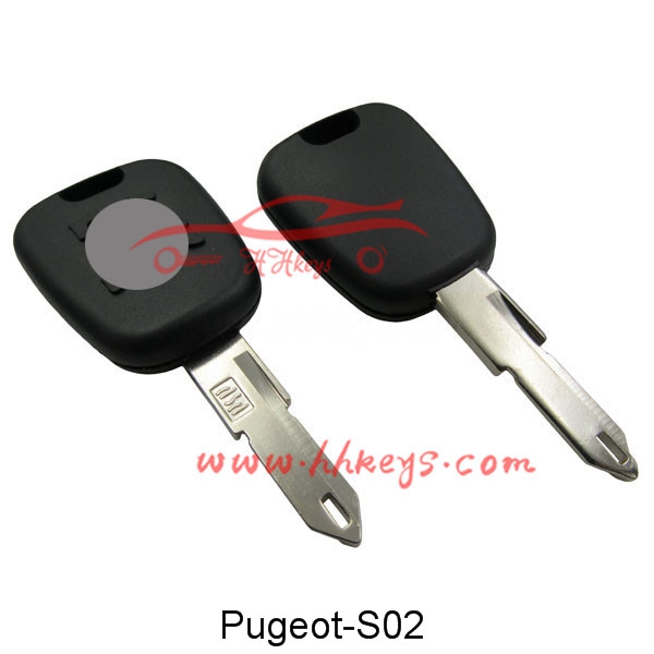 Peugeot 206 Transponder Key Shell With Marked Logo