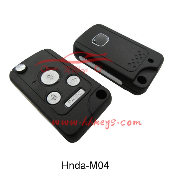 Honda 3+Panic Button Modified Flip Key Shell