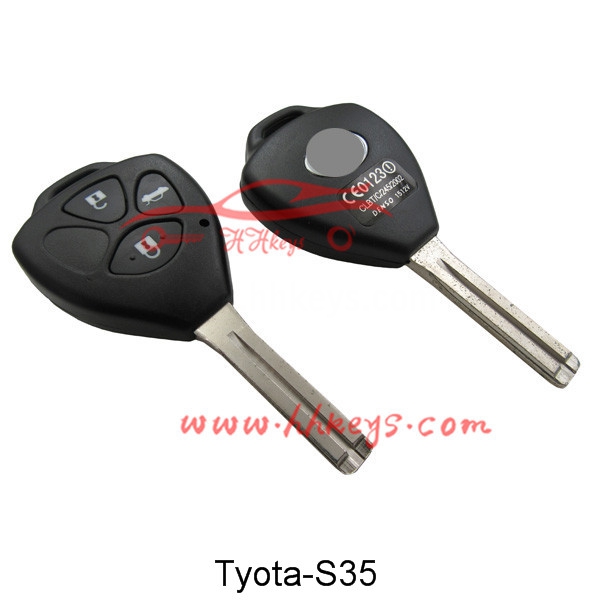 Toyota 3 Buttons Remote key shell