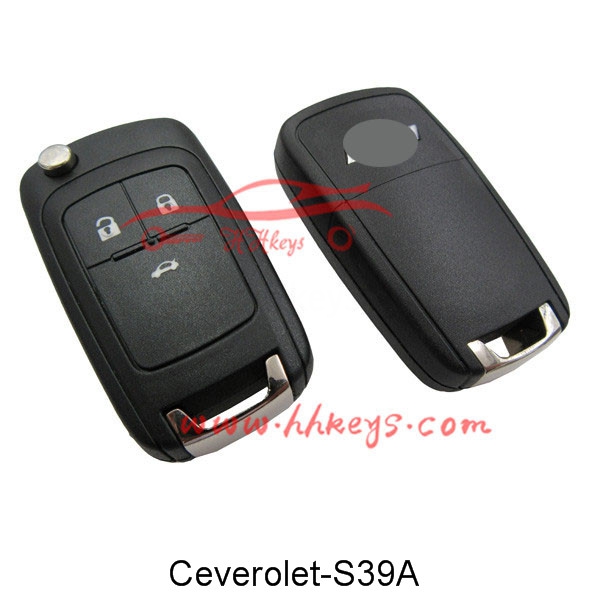 Factory Price For Peugeot Car Key Fob -
 Chevrolet Cruze 3 Buttons Flip Key Shell With Screw Original Logo – Hou Hui