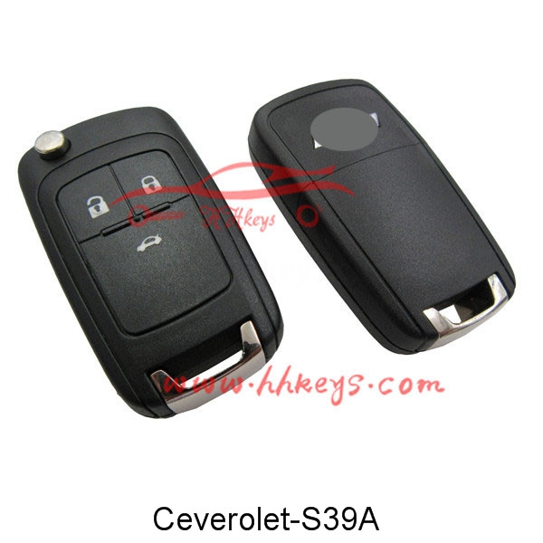 Chevrolet Cruze 3 Buttons Flip Key Shell With Screw Original Logo