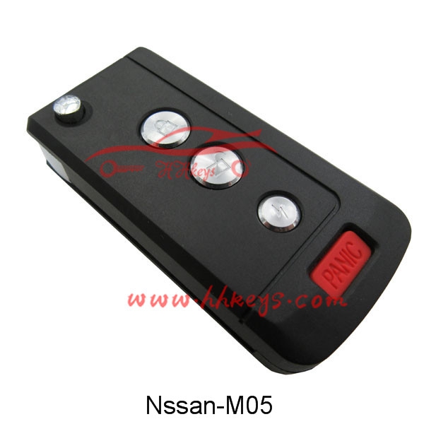 Nissan 3+1 Buttons Modified Flip Key Shell