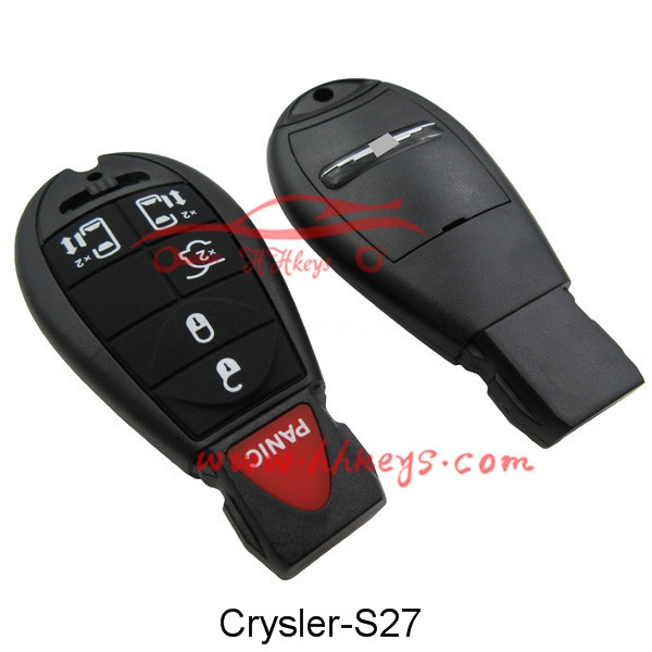 Chrysler Black Color 5+1 Buttons Smart Key Shell With Blade