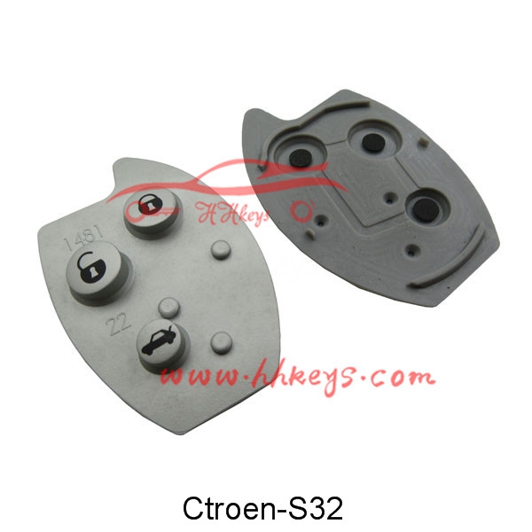 Citroen 3 Buttons Pad For C5 Xsara Car Key
