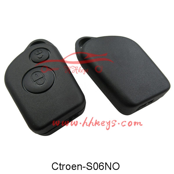 Citroen 2 ปุ่มกุญแจรีโมทบ้าน Fob (สามารถใส่ใบมีด)