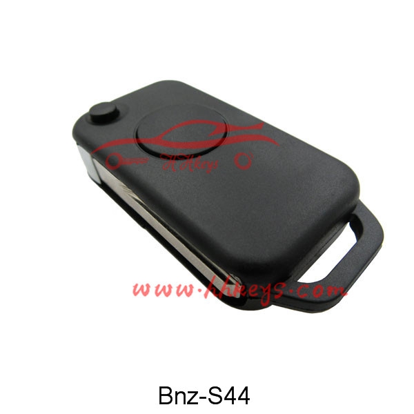 Benz 1 Button Flip Key Shell No Logo (HU64 Blade)