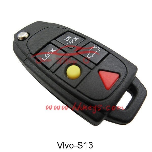 Volvo 5 Button Flip Remote Key Shell