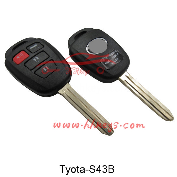 Toyota 3+1 Buttons Remote key shell