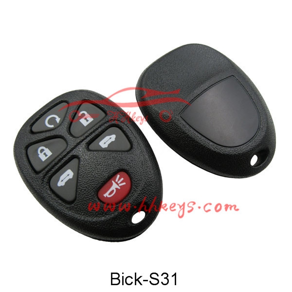 Buick 5+1 Buttons Remote Case Key Without Battery Place