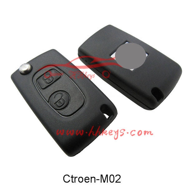 Citroen / Peugeot 206 2 Կոճակներ Փոփոխված Շրջել բանալի Shell (NE72)