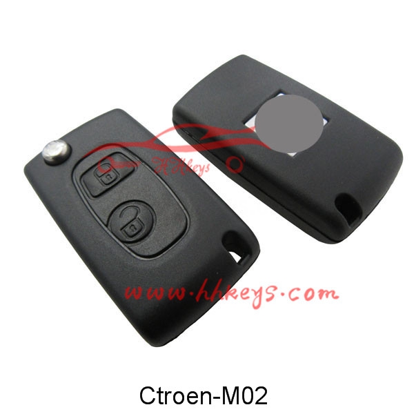 Citroen / Peugeot 206 2 Kancing dirobih flip Key Shell (NE72)