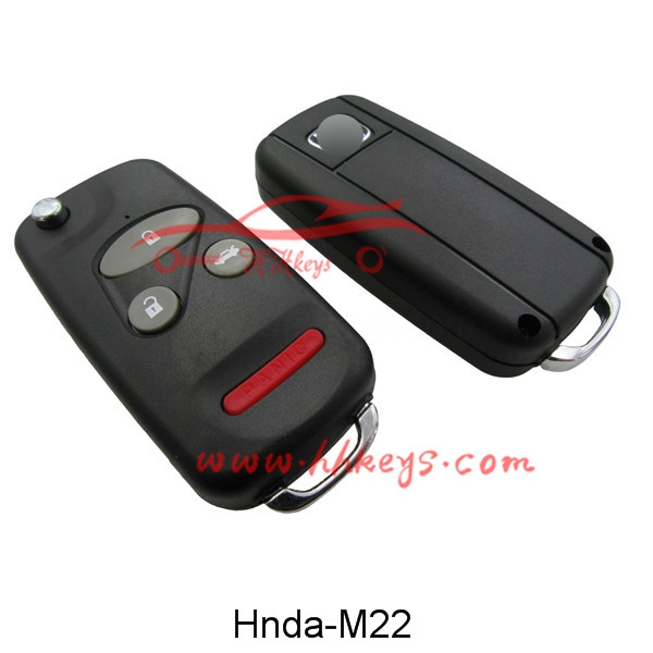 Honda 3+1 Button Modified Folding Key Shell With Logo