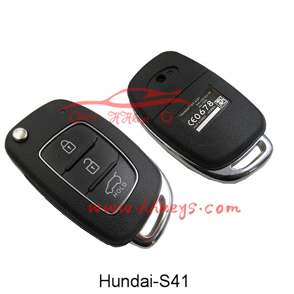 Hyundai 3 Buttons Flip Key Shell Right Blade