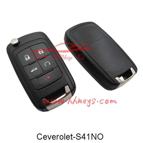 Chevrolet 5 Buttons Flip Remote Key Shell No Logo