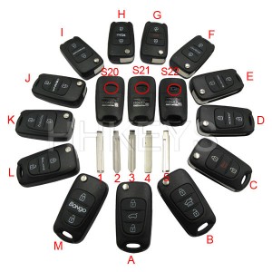 Lot of 65 Hyundai/Kia 3 Buttons remote key shell