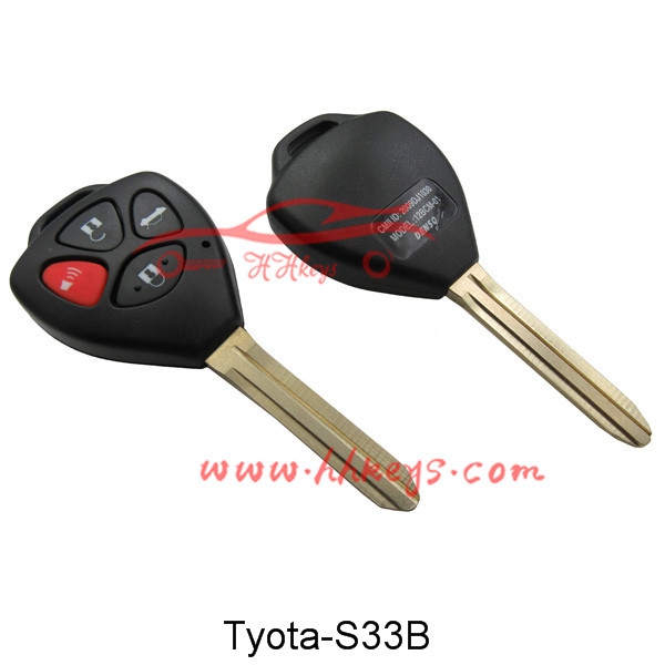 Toyota 3+1 Buttons Remote key shell